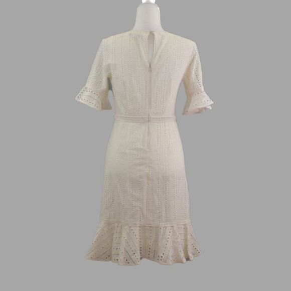 BANANA REPUBLIC Women's Cotton Eyelet Dress Size 4 White - Picture 3 of 7
